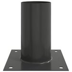 vidaXL Ancre ronde au sol 12 Pièces Anthracite 15 x 15 x 15 cm métal