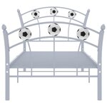 vidaXL Cadre de lit sans matelas gris métal 90x200 cm