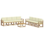 vidaXL Ensemble de canapés d'extérieur 9 pc Blanc et crème