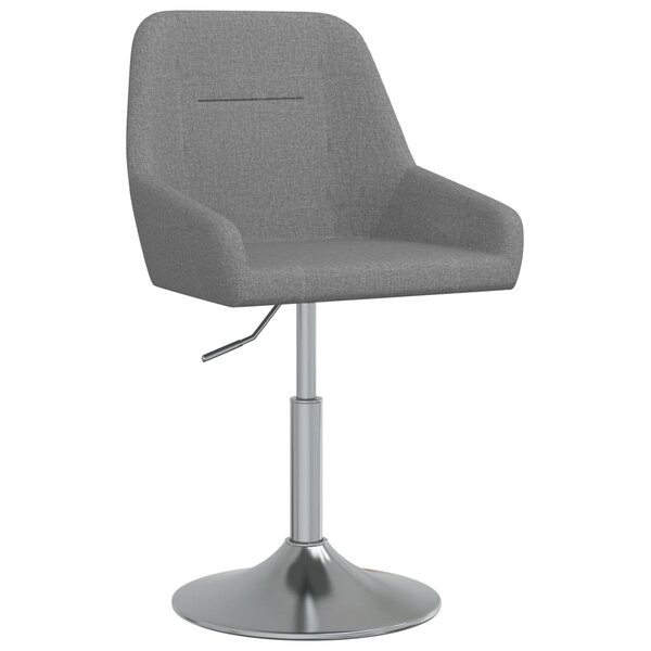 vidaXL Chaise pivotante de salle à manger Gris foncé Tissu