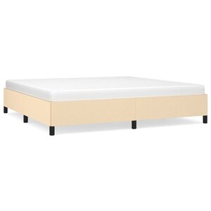 vidaXL Cadre de lit sans matelas crème 200x200 cm tissu