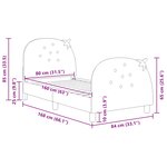 vidaXL Cadre de lit pour enfants avec tête de lit Rose 80 x 160 cm