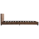 vidaXL Cadre de lit sans matelas marron similicuir daim 100x200 cm