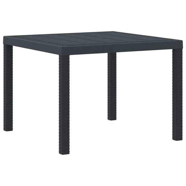 vidaXL Table de jardin pour repas Anthracite 100 x 100 x 73 cm