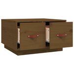 vidaXL Table basse Marron miel 60x53x35 cm Bois massif de pin