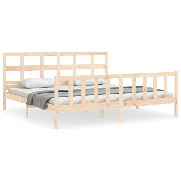 vidaXL Cadre de lit sans matelas 200x200 cm bois massif de pin