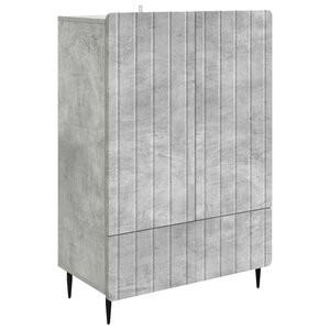 vidaXL Buffet Gris béton 66 x 34 5 x 97 cm Bois d'ingénierie