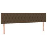vidaXL Tête de lit à LED Marron foncé 180x7x78/88 cm Tissu