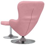 vidaXL Chaise Œuf en Velours Rose avec Repose-Pieds