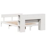 vidaXL Lit bibliothèque sans matelas blanc 135x190 cm bois pin massif