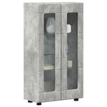 vidaXL Buffet Gris béton 55 5 x 29 x 100 cm Bois d'ingénierie