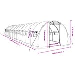 vidaXL Serre avec cadre en acier blanc 42 m² 14x3x2 m