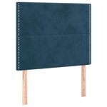 vidaXL Sommier à lattes de lit avec matelas Bleu foncé 90x200 cm
