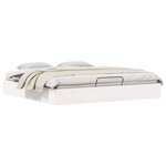 vidaXL Cadre de lit ottoman avec rangement Blanc 180 x 200 cm