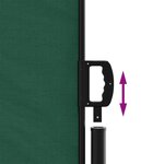 vidaXL Auvent latéral rétractable vert foncé 120x1200 cm