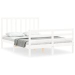 vidaXL Cadre de lit sans matelas blanc 120x200 cm bois de pin massif
