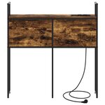 vidaXL Tête de lit de rangement Chêne fumé 80 cm Bois d'ingénierie