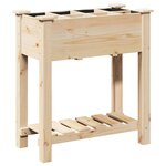 vidaXL Cache-pot de jardin avec étagère Beige 71 x 37 x 76.5 cm