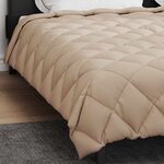 vidaXL Duvet d'hiver Taupe 220 x 240 cm Microfibre
