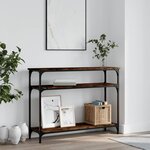 vidaXL Table console chêne fumé 100x29x75 cm bois d'ingénierie