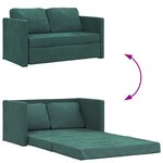 vidaXL Canapé-lit 2 en 1 bleu 122x204x55 cm velours