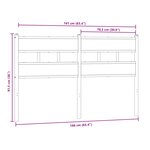 vidaXL Tête de lit chêne sonoma 160 cm fer et bois d’ingénierie