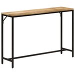 vidaXL Table console 110x30x75 cm bois de manguier massif brut et fer