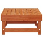 vidaXL Repose-pieds de jardin Pin massif Brun Ciré 61 x 60 5 x 30 cm