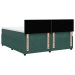 vidaXL Sommier à lattes de lit et matelas Vert foncé 180x200cm Velours