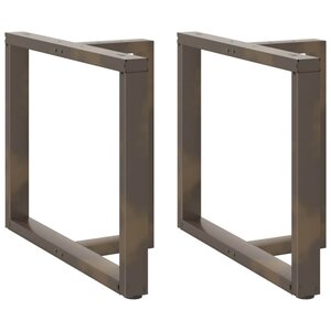 vidaXL Pieds de table à manger en T 2 pièces noir 100 x 35 x (72-73) cm acier