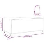 vidaXL Housse pour mobilier d'extérieur Noir 200 x 110 x 70 cm 210D