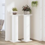 vidaXL Supports pour plantes 2 Pièces blanc 30x30x95 cm bois d'ingénierie