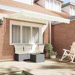 vidaXL Auvent Rétractable Crème 250 x 200 cm tissu