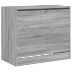 vidaXL Armoire à chaussures sonoma gris 80x42x69 cm bois d'ingénierie