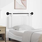 vidaXL Tête de lit suspendue Avec lumière LED Blanc Tissu