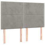 vidaXL Sommier à lattes de lit matelas et LED Gris clair 140x190 cm