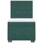 vidaXL Sommier à lattes de lit et matelas Vert foncé 80x200 cm Velours
