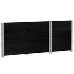 vidaXL Jardinière noir 100x50 cm bois massif de pin