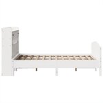 vidaXL Lit bibliothèque sans matelas blanc 135x190 cm bois pin massif