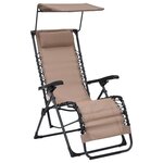 vidaXL Chaises pliables de terrasse 2 Pièces Textilène Taupe