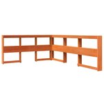 vidaXL Lit bibliothèque sans matelas cire marron 135x190 cm pin massif