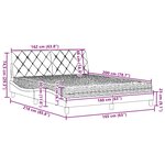 vidaXL Lit avec matelas taupe 160x200 cm tissu