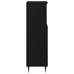 vidaXL Meuble de Salle de Bain avec porte Chêne noir 30 x 30 x 100 cm