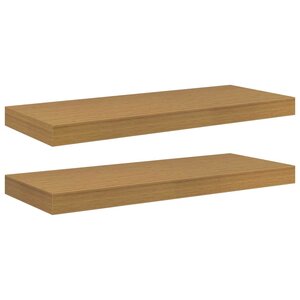 vidaXL Étagère Murale 2 Pièces Beige 60 x 23 5 x 4 cm Bois d'ingénierie