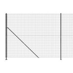 vidaXL Clôture en treillis métallique avec bride anthracite 1 6x25 m