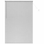 vidaXL Store de Fenêtre avec des rideaux Manuel Argent Aluminium
