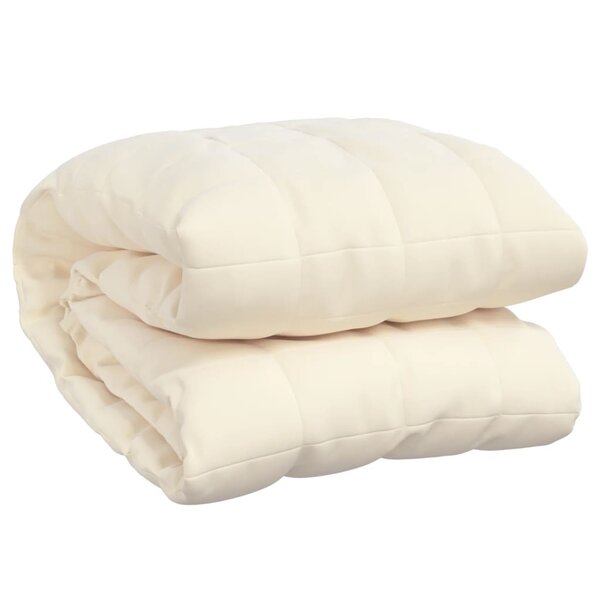 vidaXL Couverture lestée Crème clair 152x203 cm 11 kg Tissu