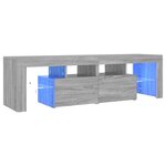 vidaXL Meuble TV avec lumières LED Sonoma gris 140x36 5x40 cm