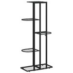 vidaXL Support pour plantes 5 niveaux 43x22x98 cm Noir Métal