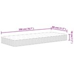 vidaXL Matelas à ressorts bonnell moyen 80x200 cm